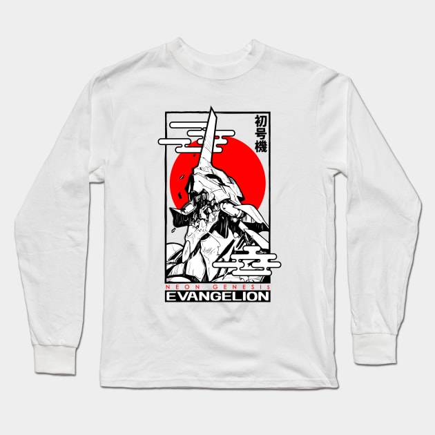 Eva 01 super robot Long Sleeve T-Shirt by paisdelasmaquinas